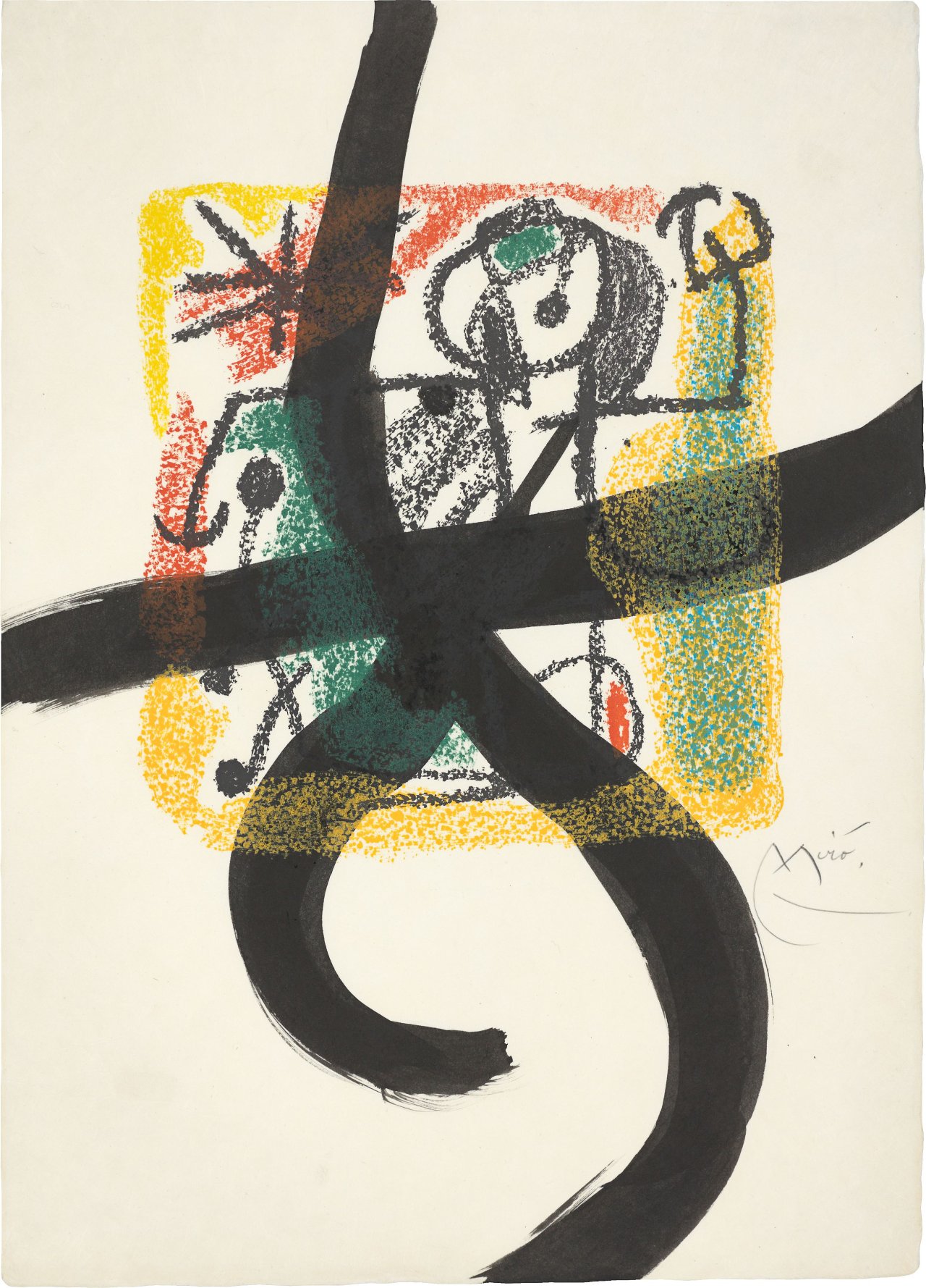 Auf diesem Bild ist das folgende Kunstwerk zu sehen: Joan Miró. Aus: „Les Essències de la Terra“. 1968.