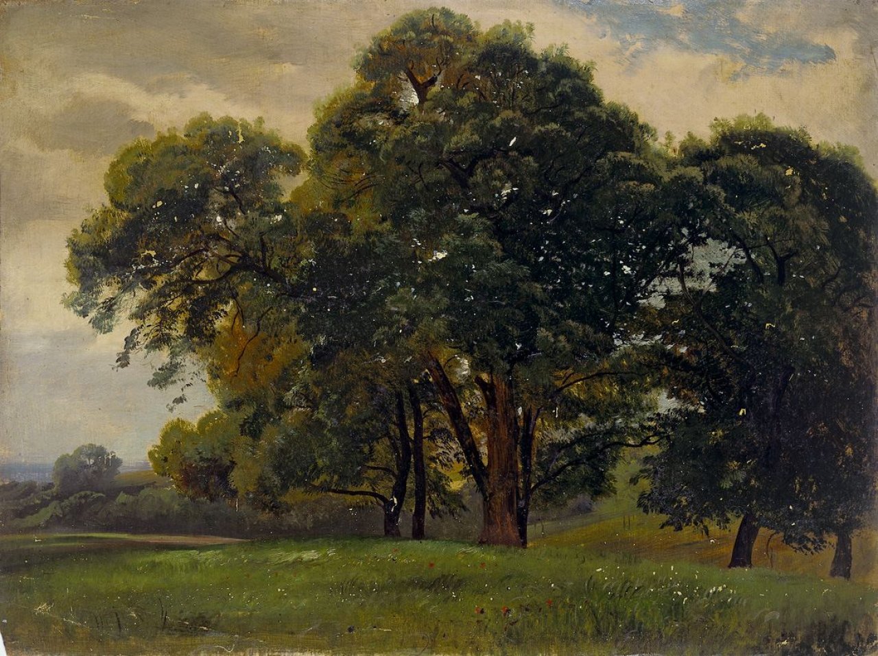 This picture shows the following artwork: Carl Hummel. Forest near Weimar.