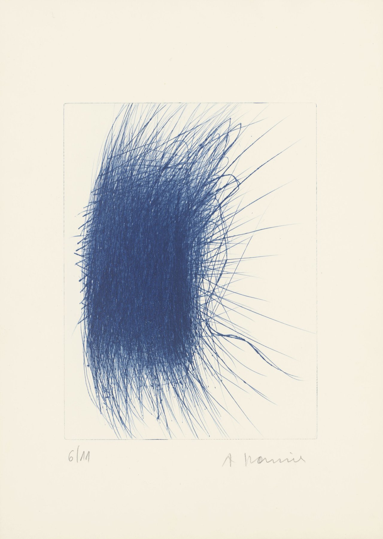 Auf diesem Bild ist das folgende Kunstwerk zu sehen: Arnulf Rainer. Ohne Titel. 1976.