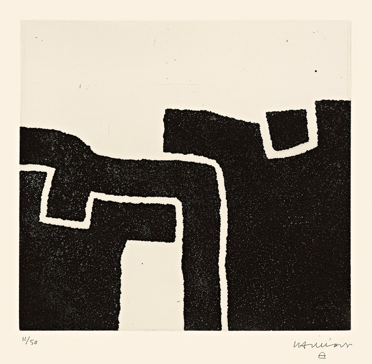 Auf diesem Bild ist das folgende Kunstwerk zu sehen: Eduardo Chillida. „Bakuntza II“. 1973.