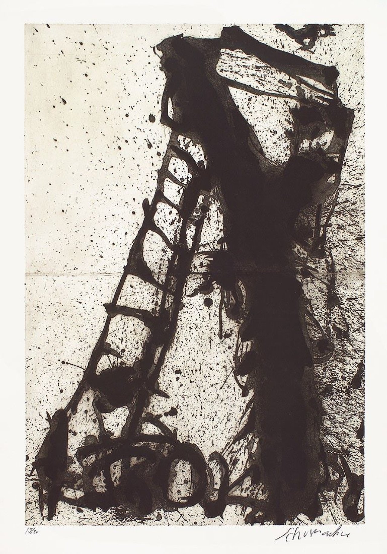 This picture shows the following artwork: Emil Schumacher. 3/1990. 1990.