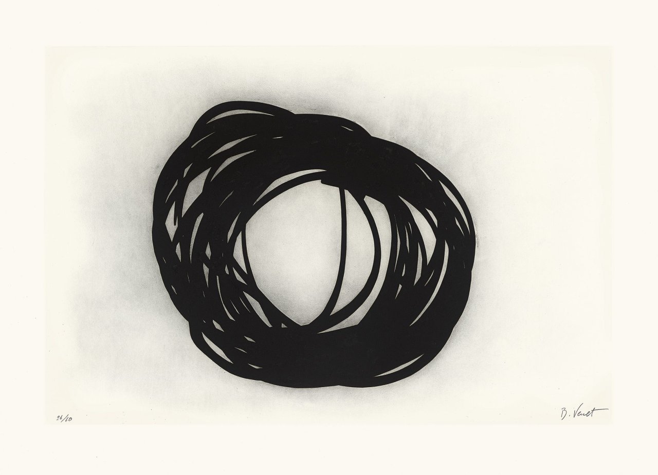 Auf diesem Bild ist das folgende Kunstwerk zu sehen: Bernar Venet. Large Grib. 2015.