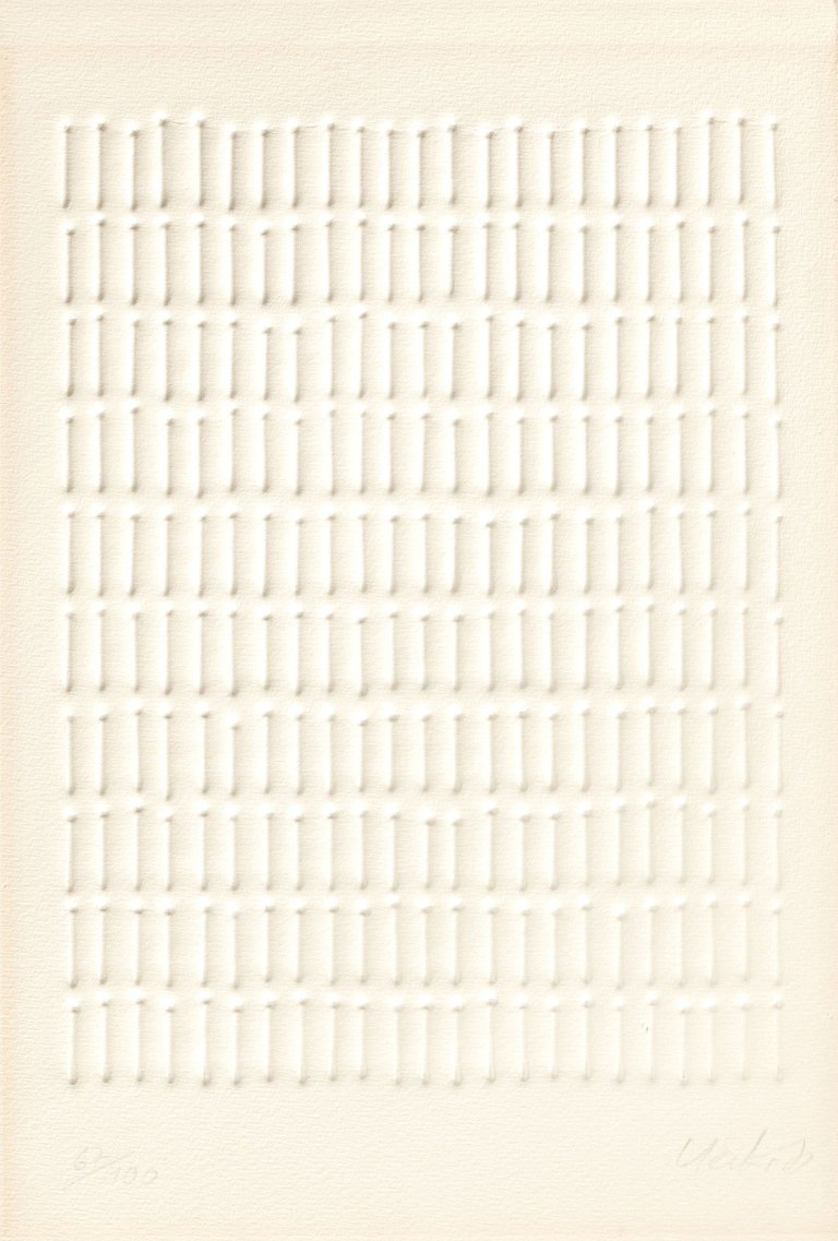 Auf diesem Bild ist das folgende Kunstwerk zu sehen: Günther Uecker. Ohne Titel.