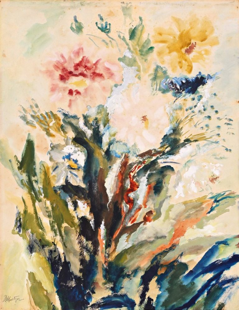 Auf diesem Bild ist das folgende Kunstwerk zu sehen: Bernhard Hoetger. Blumenstilleben.