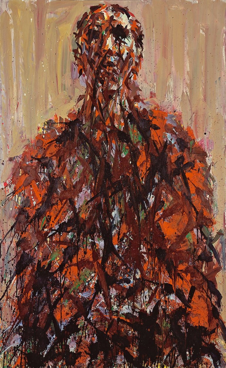 Auf diesem Bild ist das folgende Kunstwerk zu sehen: Max Uhlig. „Bildnis S. H.“. 1992.