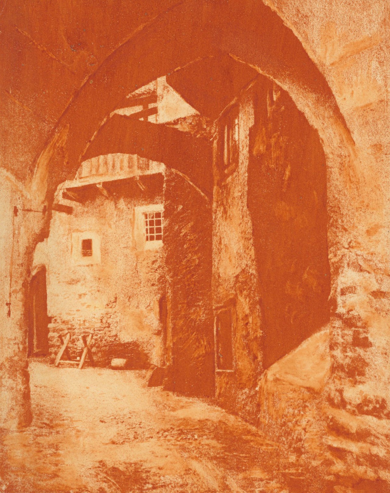 Auf diesem Bild ist das folgende Kunstwerk zu sehen: Heinrich Kühn. Ohne Titel (Gasse). Vor 1910.