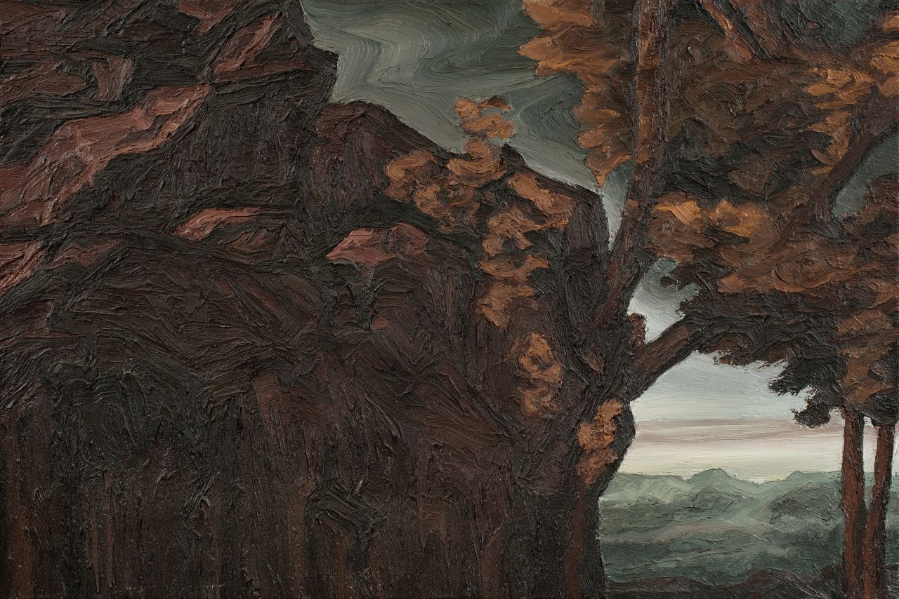 Auf diesem Bild ist das folgende Kunstwerk zu sehen: Axel Kasseböhmer. „Landschaft 19“. 1985.