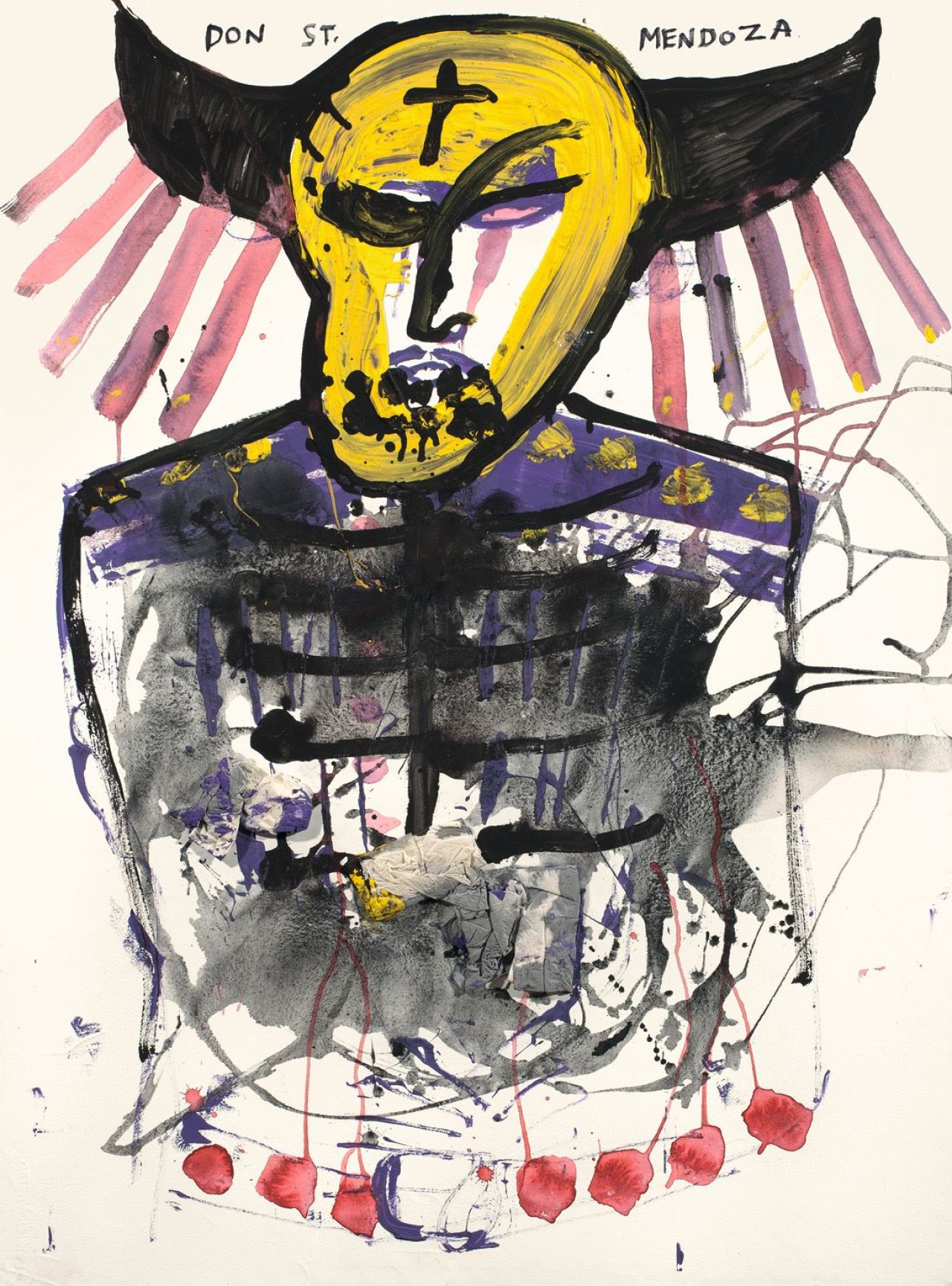 Auf diesem Bild ist das folgende Kunstwerk zu sehen: Jonathan Meese. „Don St. Mendoza“. 2000.