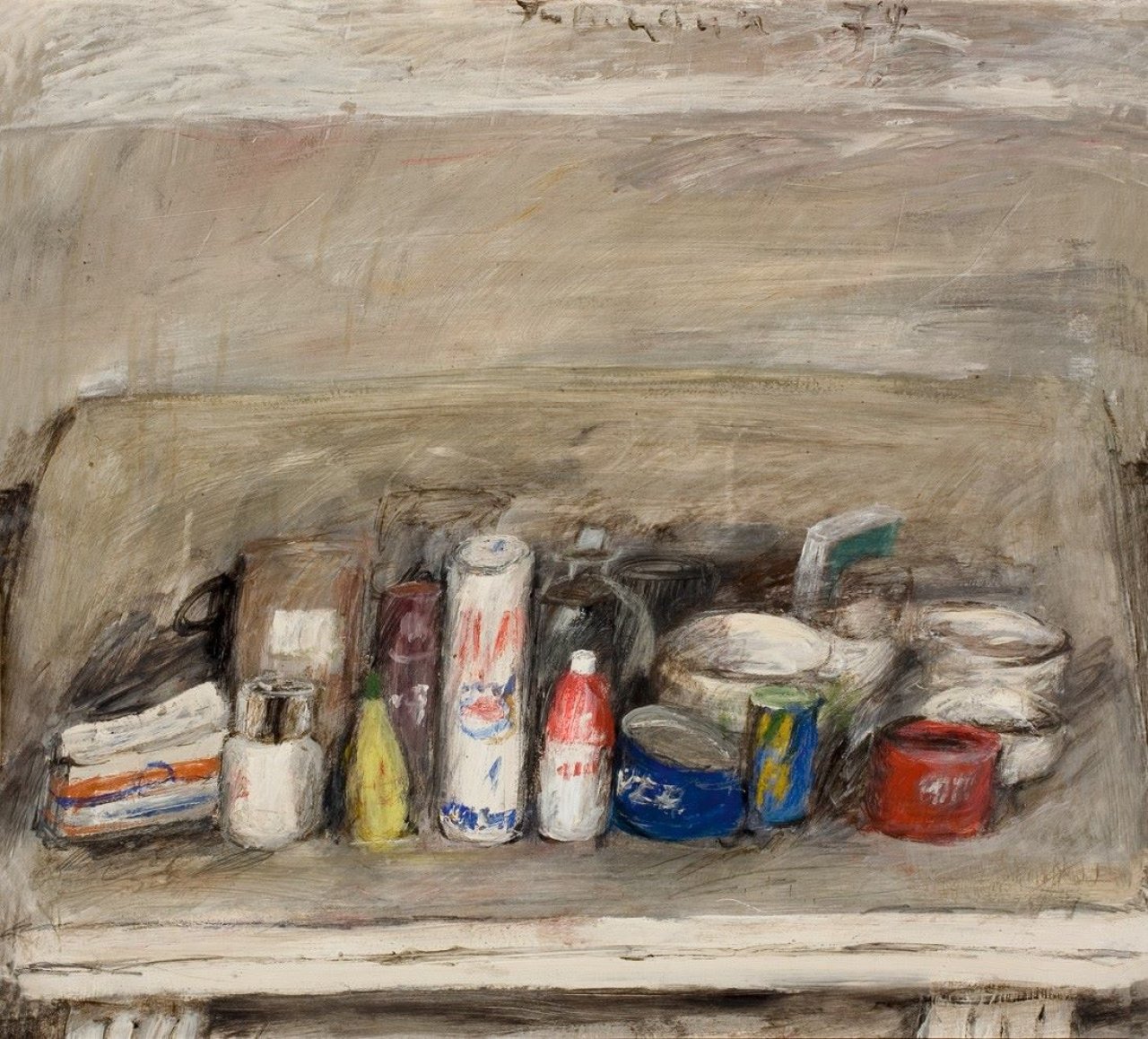 Auf diesem Bild ist das folgende Kunstwerk zu sehen: Klaus Fußmann. Atelierstilleben. 1974.