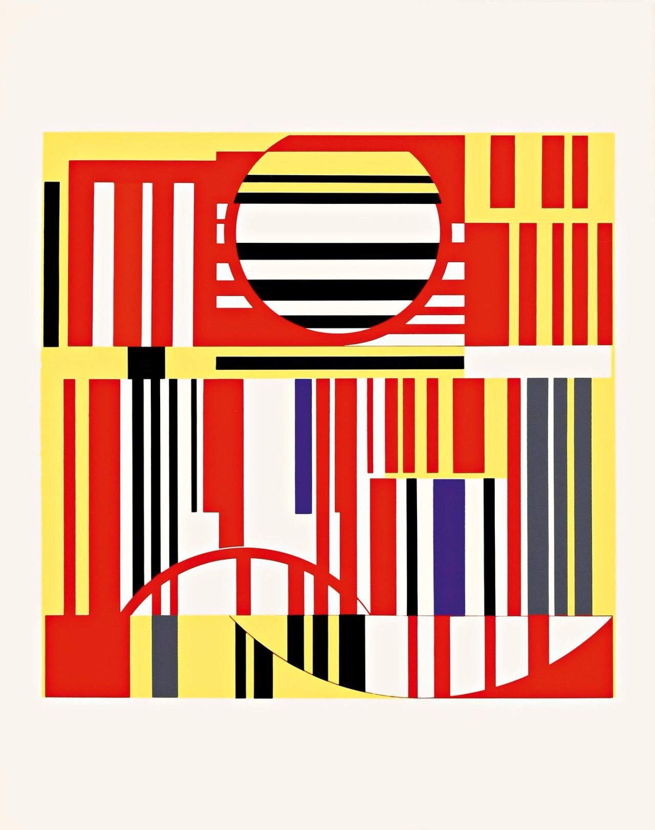 This picture shows the following artwork: Günter Fruhtrunk. „Zehn metastabile Kompositionen“. 1963.