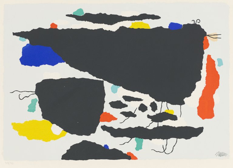 Auf diesem Bild ist das folgende Kunstwerk zu sehen: Willi Baumeister. „Mo II“. 1954.