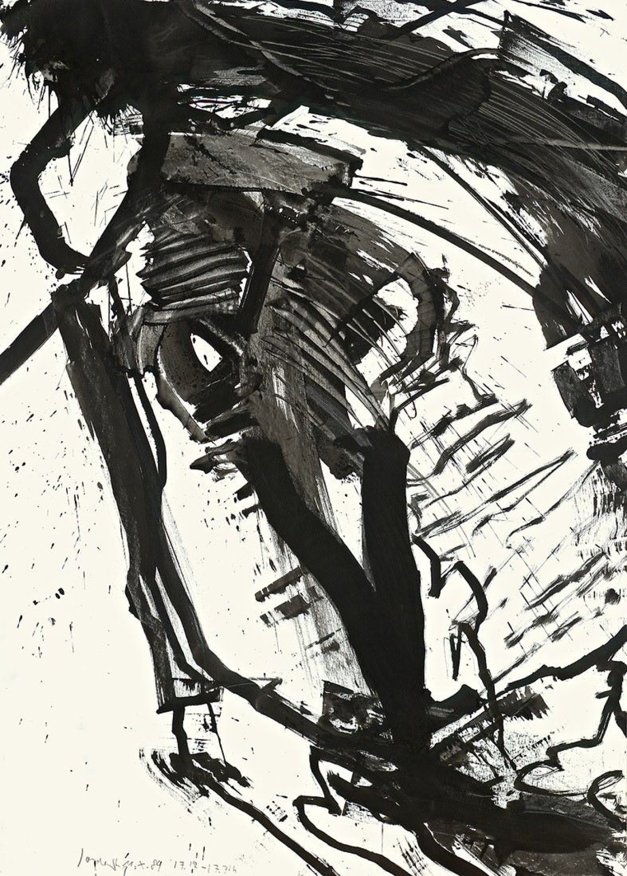 Auf diesem Bild ist das folgende Kunstwerk zu sehen: K.R.H. Sonderborg. Ohne Titel. 1989.