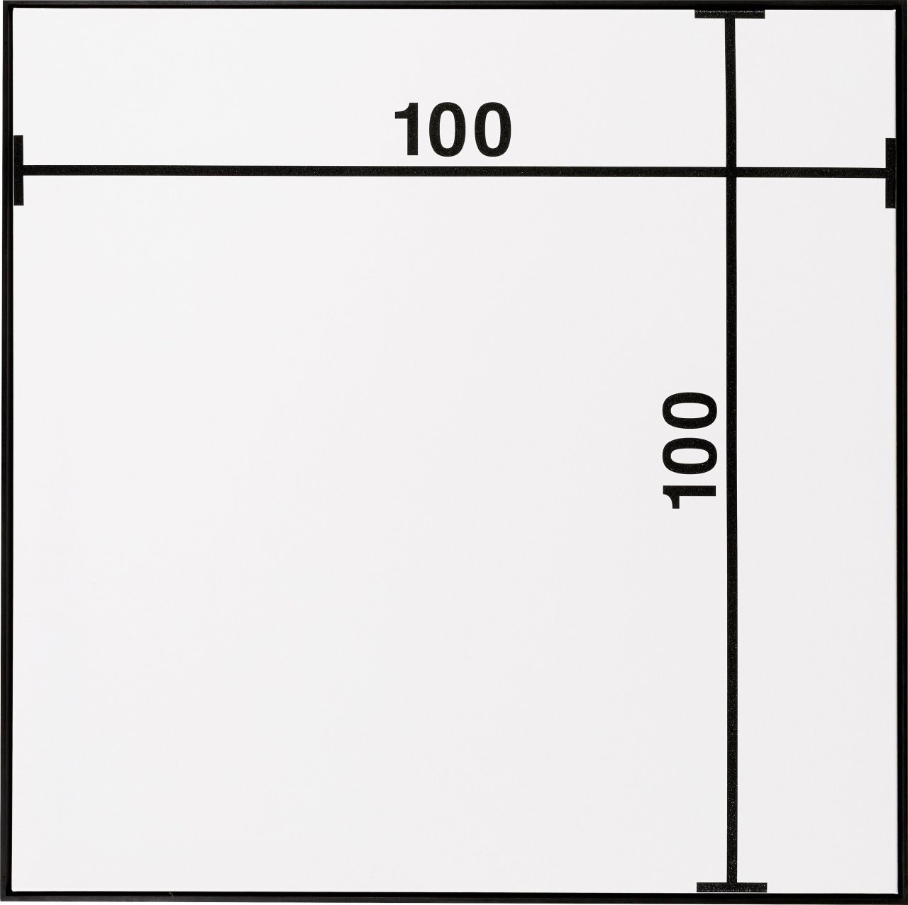 Auf diesem Bild ist das folgende Kunstwerk zu sehen: Timm Ulrichs. Bild mit Maßlinien. 1964/68 (2013).