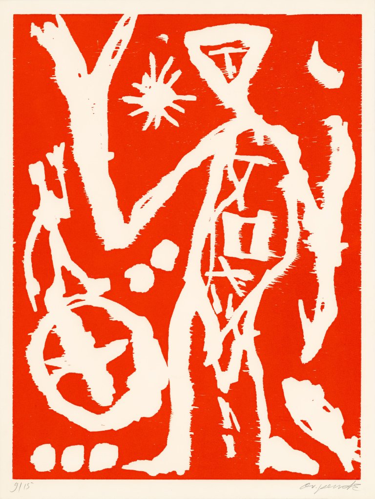 Auf diesem Bild ist das folgende Kunstwerk zu sehen: A.R. Penck. Ohne Titel. 1991.