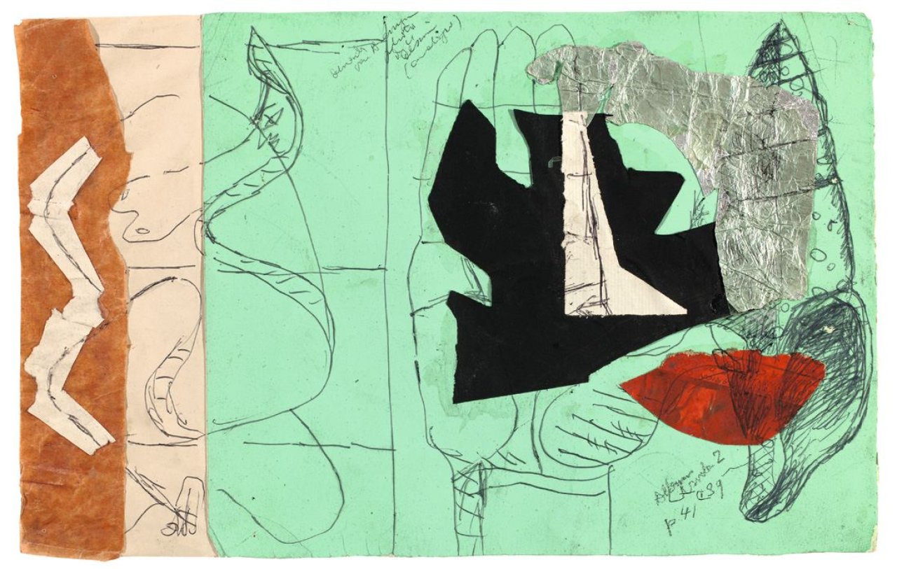 This picture shows the following artwork:  Le Corbusier. „La danseuse dionysiaque, la main, la coquille“. 1952.