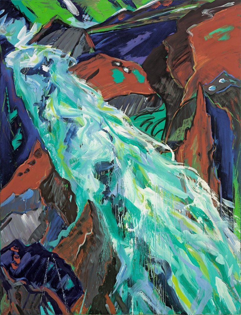Auf diesem Bild ist das folgende Kunstwerk zu sehen: Bernd Zimmer. „Stürzender Bach“. 1981.