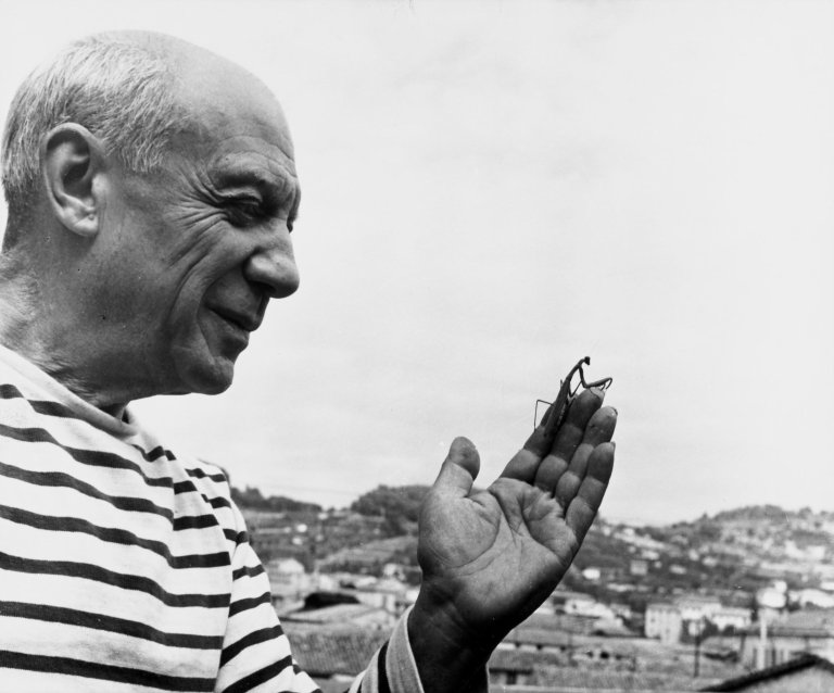 Auf diesem Bild ist das folgende Kunstwerk zu sehen: Robert Doisneau. „Picasso à Vallauris“. 1952.