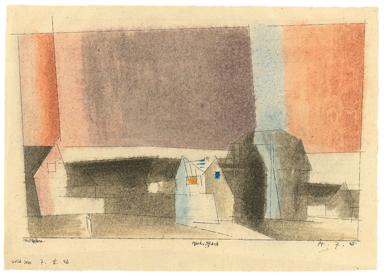Auf diesem Bild ist das folgende Kunstwerk zu sehen: Lyonel Feininger. „Markvippach“. 1925.