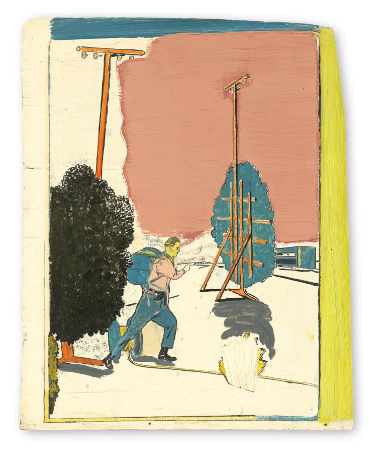 Auf diesem Bild ist das folgende Kunstwerk zu sehen: Neo Rauch. „Leitung“. 1997.