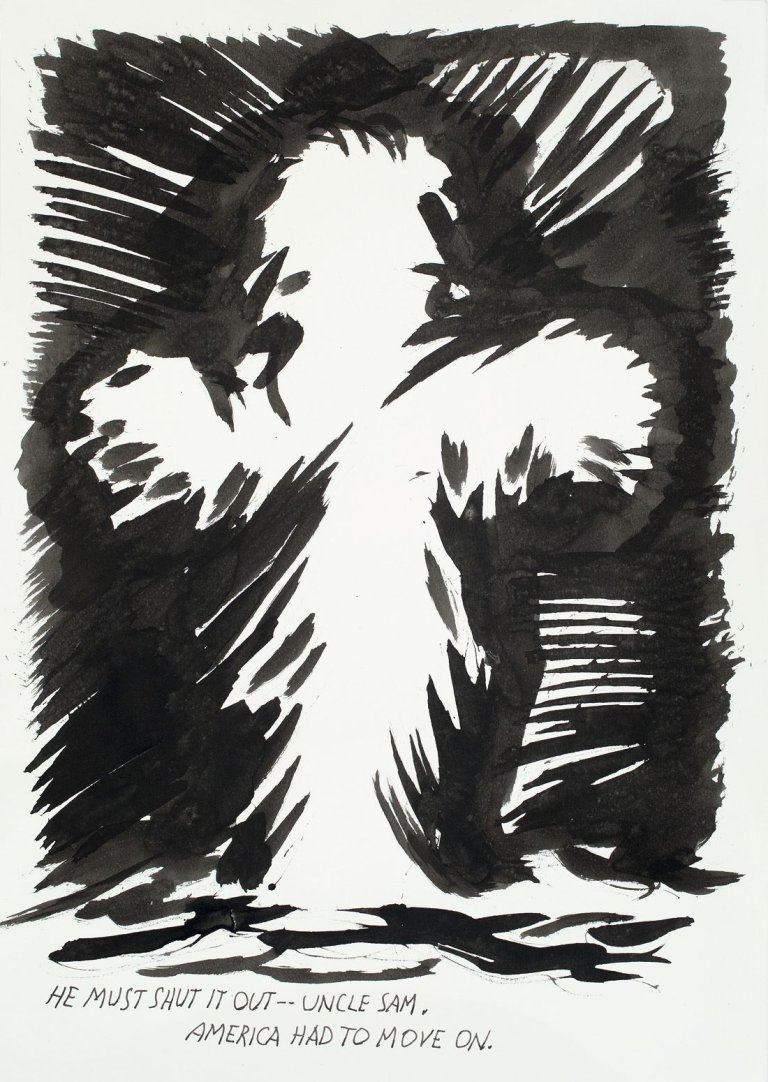Auf diesem Bild ist das folgende Kunstwerk zu sehen: Raymond Pettibon. Ohne Titel. 1995.