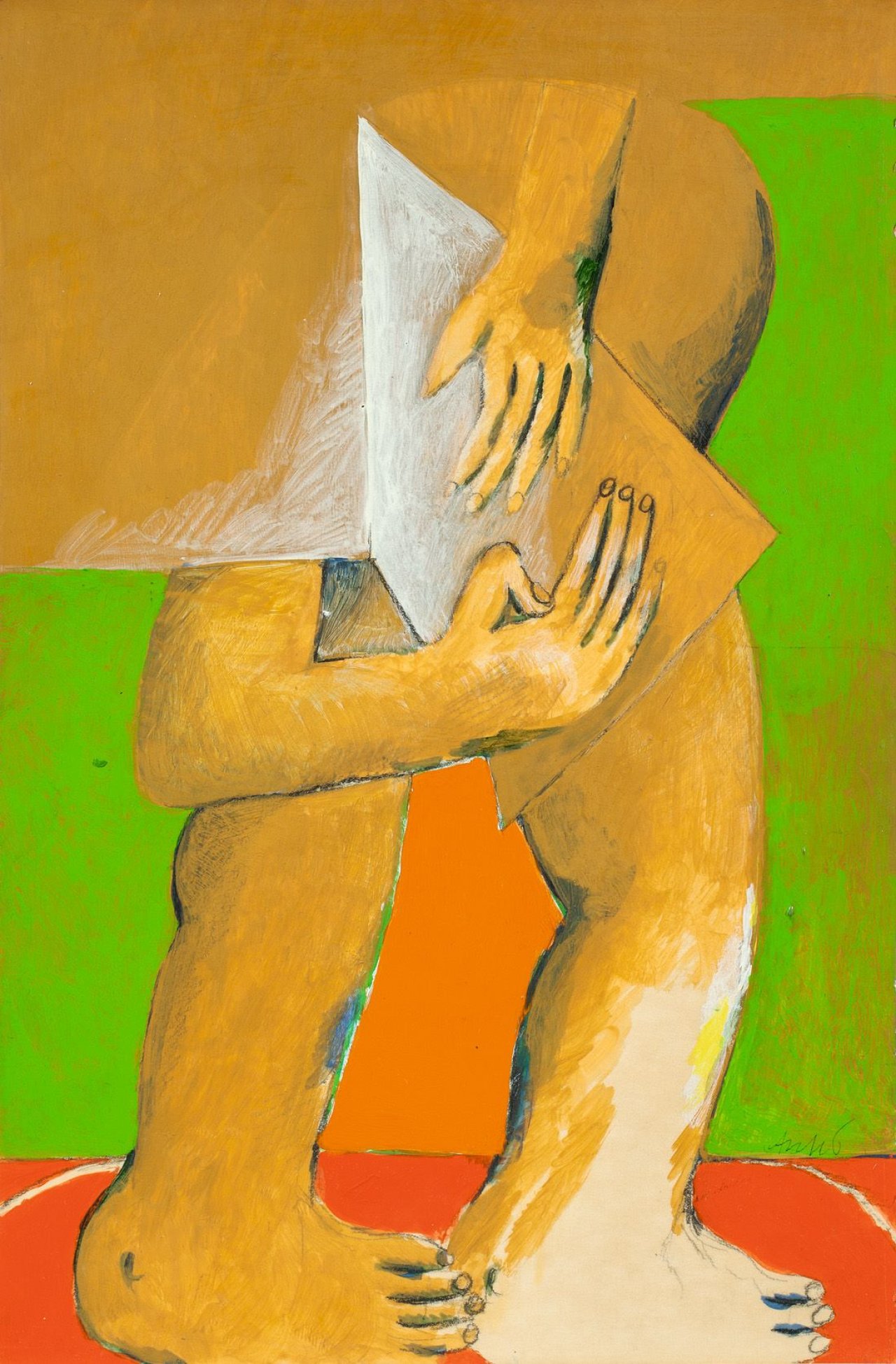 This picture shows the following artwork: Horst Antes. „Figur Erzähler“. 1966.