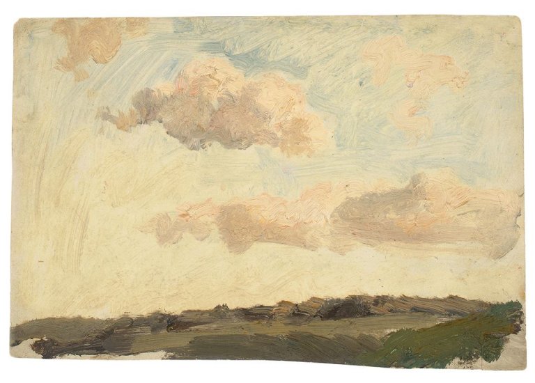 Auf diesem Bild ist das folgende Kunstwerk zu sehen: Bernhard Fries. Wolkenstudie.