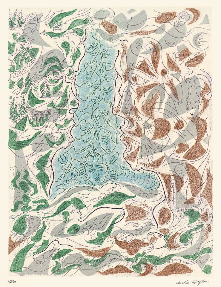 Auf diesem Bild ist das folgende Kunstwerk zu sehen: André Masson. „Hommage à Picasso“. 1974.