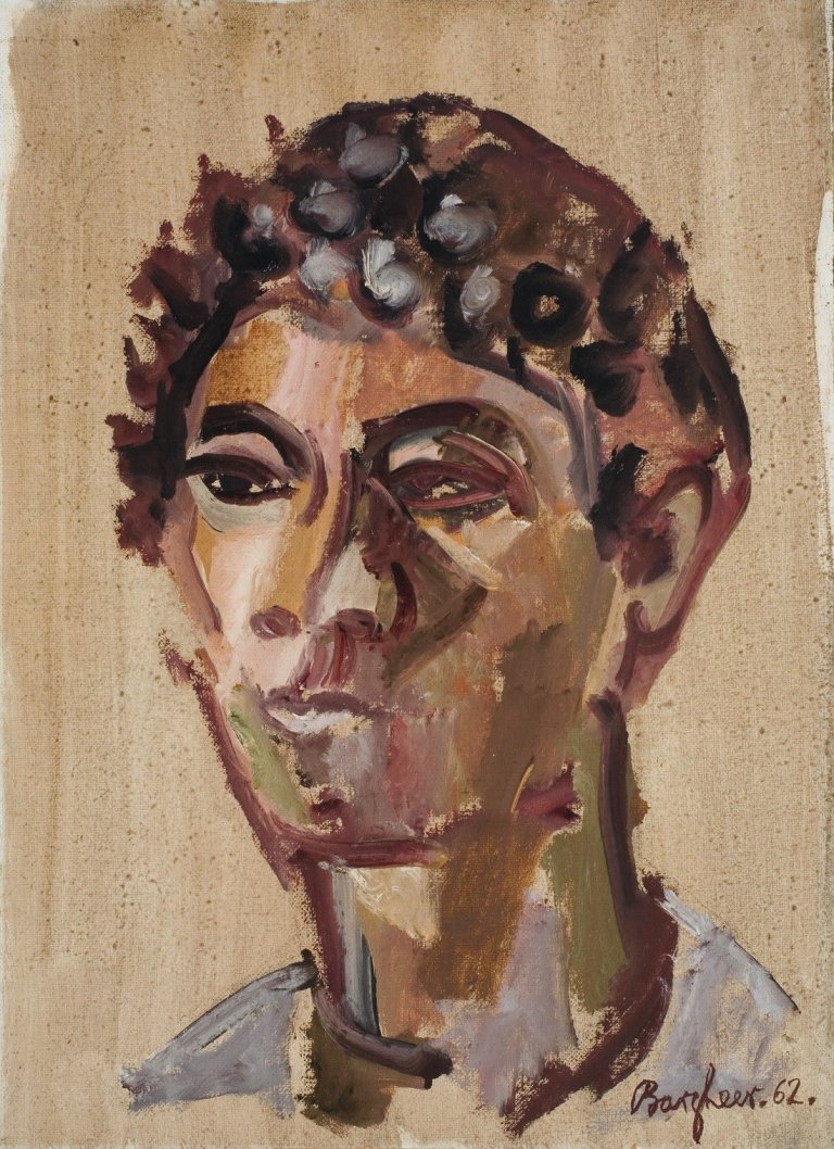 Auf diesem Bild ist das folgende Kunstwerk zu sehen: Eduard Bargheer. Portraitkopf. 1962.