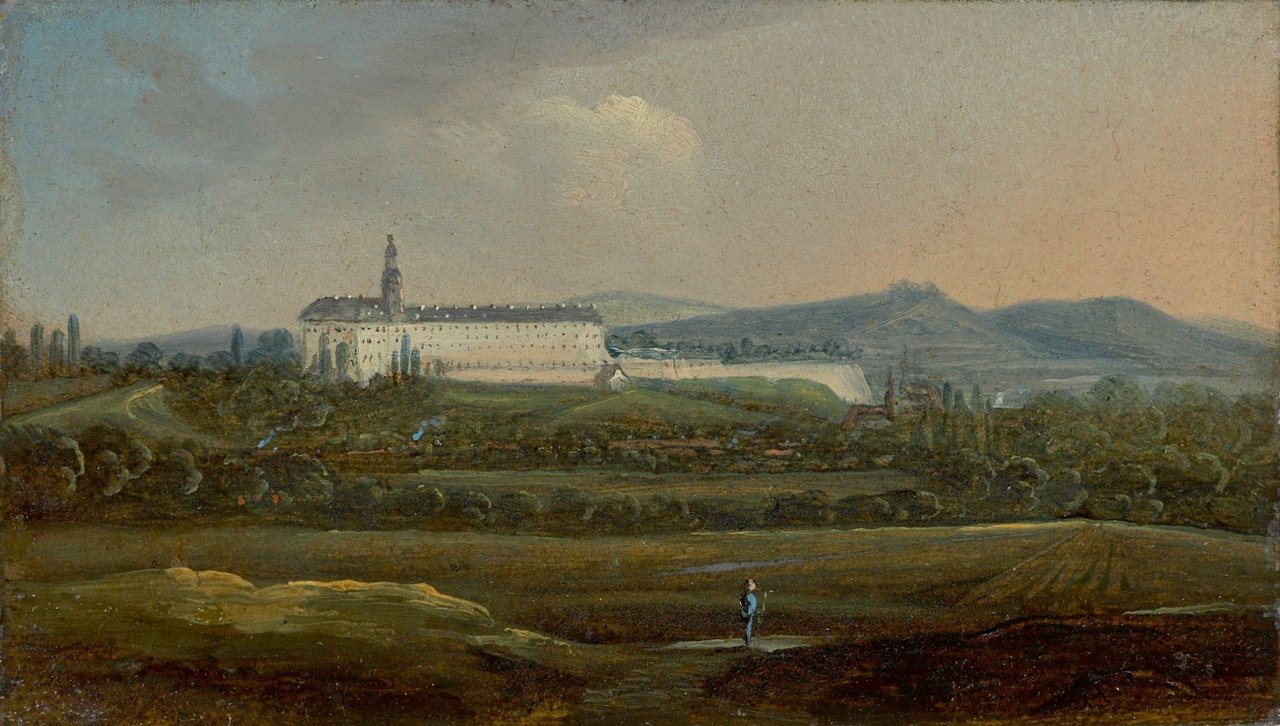 Auf diesem Bild ist das folgende Kunstwerk zu sehen: Carl Robert Kummer. Schloss Heidecksburg in Rudolstadt.
