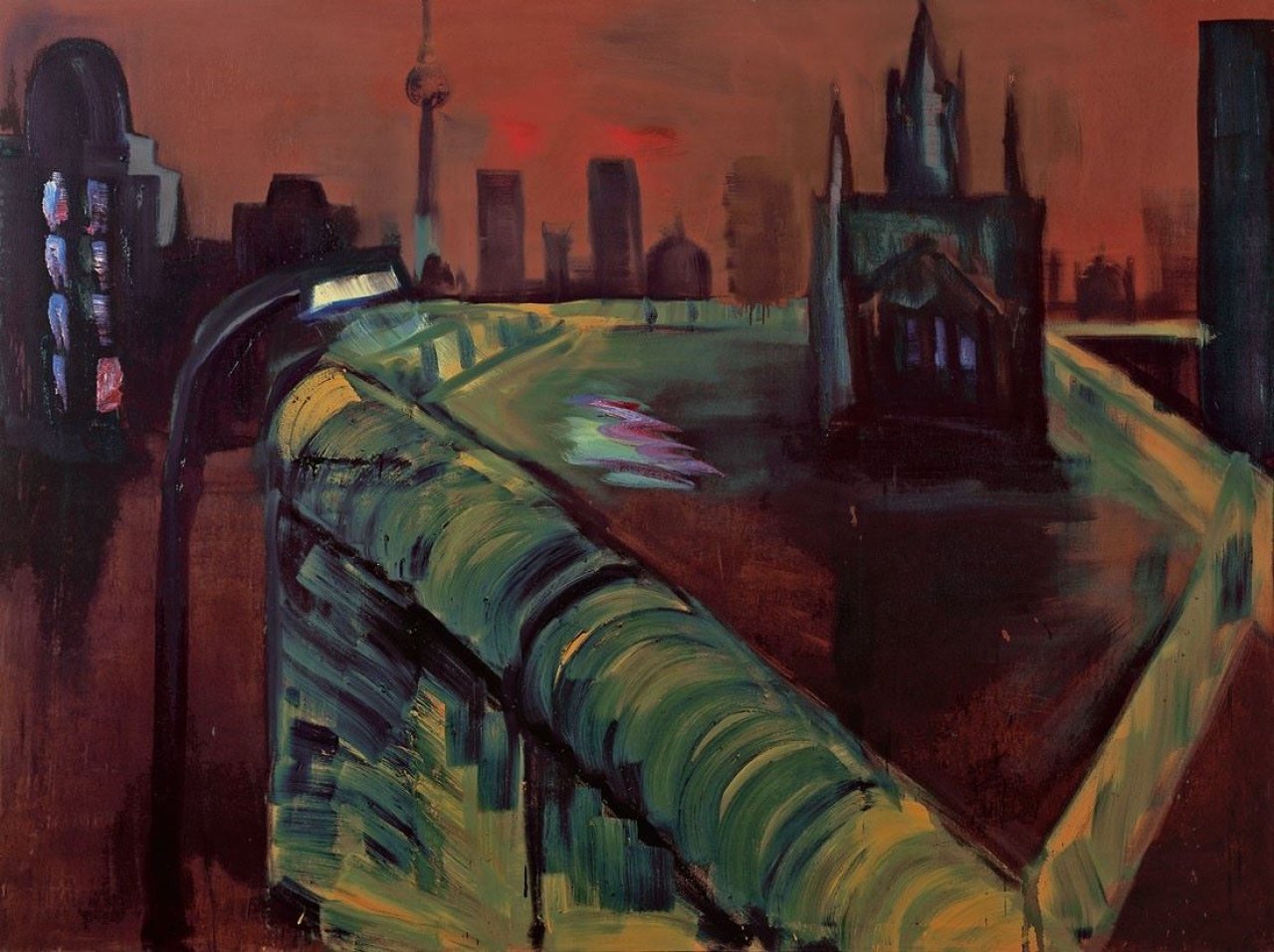 This picture shows the following artwork: Rainer Fetting. „Mauer am Südstern“. 1988.