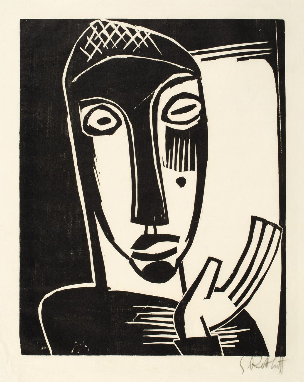 Auf diesem Bild ist das folgende Kunstwerk zu sehen: Karl Schmidt-Rottluff. „Große Prophetin“. 1919.