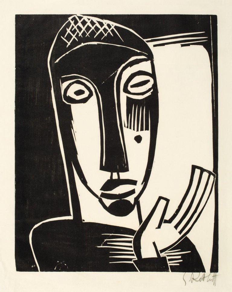 Auf diesem Bild ist das folgende Kunstwerk zu sehen: Karl Schmidt-Rottluff. „Große Prophetin“. 1919.