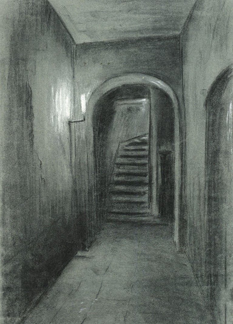 Auf diesem Bild ist das folgende Kunstwerk zu sehen: Werner Heldt. „Berliner Interieur”. Um 1946.