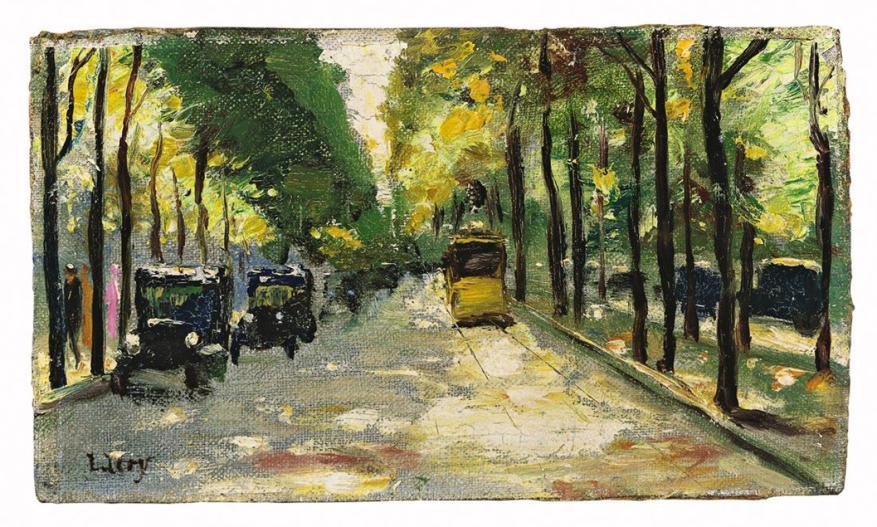 This picture shows the following artwork: Lesser Ury. „Berliner Straße im Sonnenschein“. 1920s.