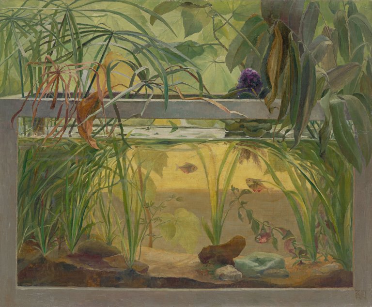 Auf diesem Bild ist das folgende Kunstwerk zu sehen: Karl Zorn. Aquarium.