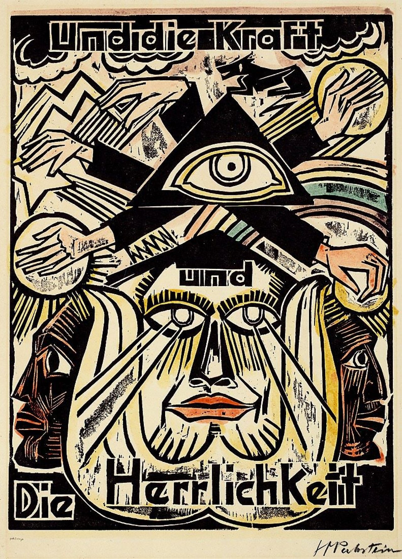 Auf diesem Bild ist das folgende Kunstwerk zu sehen: Max Pechstein. Aus: „Das Vater Unser“. 1921.