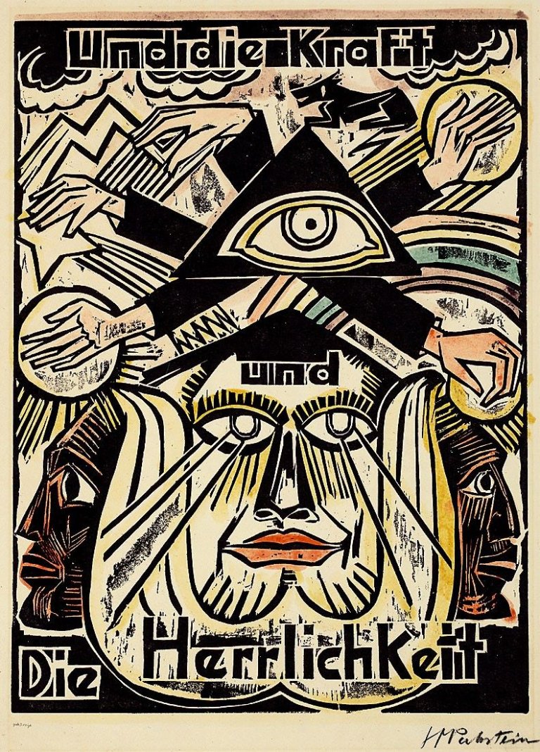 Auf diesem Bild ist das folgende Kunstwerk zu sehen: Max Pechstein. Aus: „Das Vater Unser“. 1921.