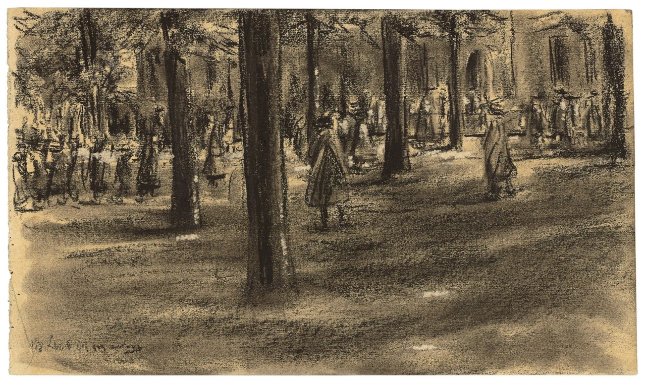 This picture shows the following artwork: Max Liebermann. „Schulgang in Laren“. Circa 1898.