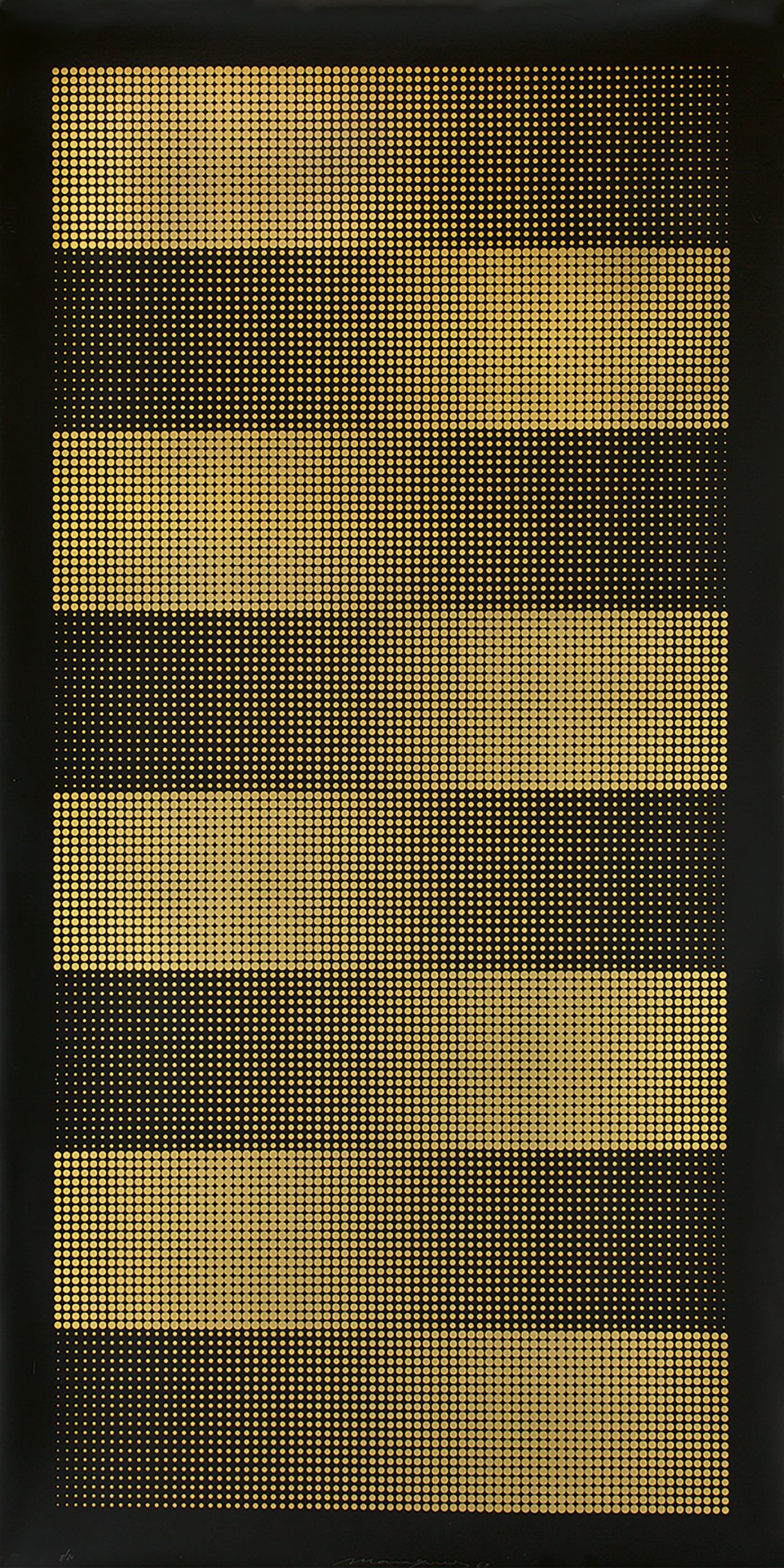 Auf diesem Bild ist das folgende Kunstwerk zu sehen: Almir da Silva Mavignier. Ohne Titel. 1968.
