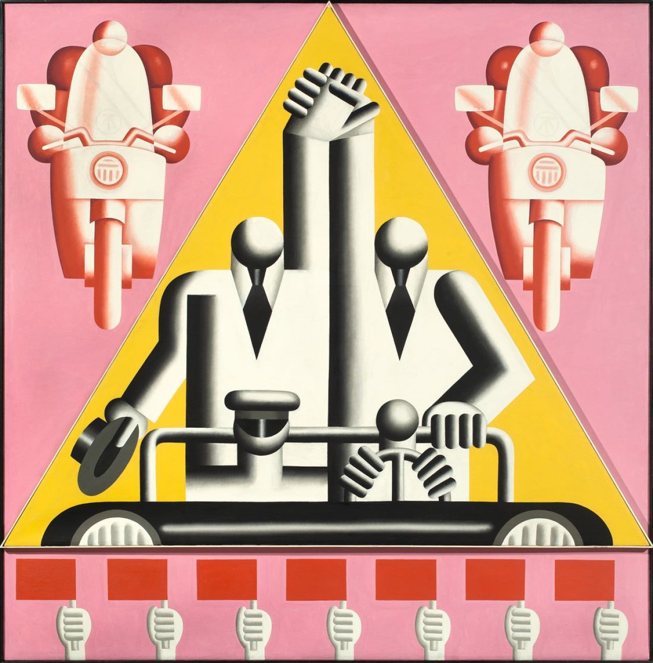 This picture shows the following artwork: Hans Ticha. „Großer Staatsbesuch“. 1983.