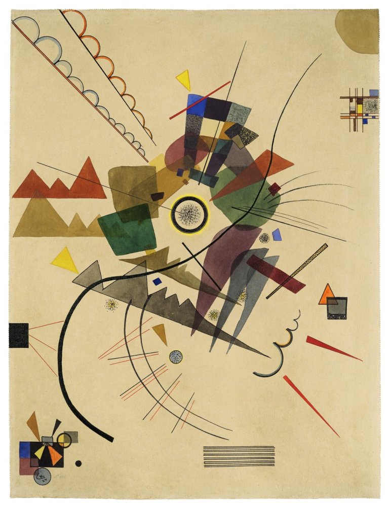 Auf diesem Bild ist das folgende Kunstwerk zu sehen: Wassily Kandinsky. „Ringsum“. 1924.