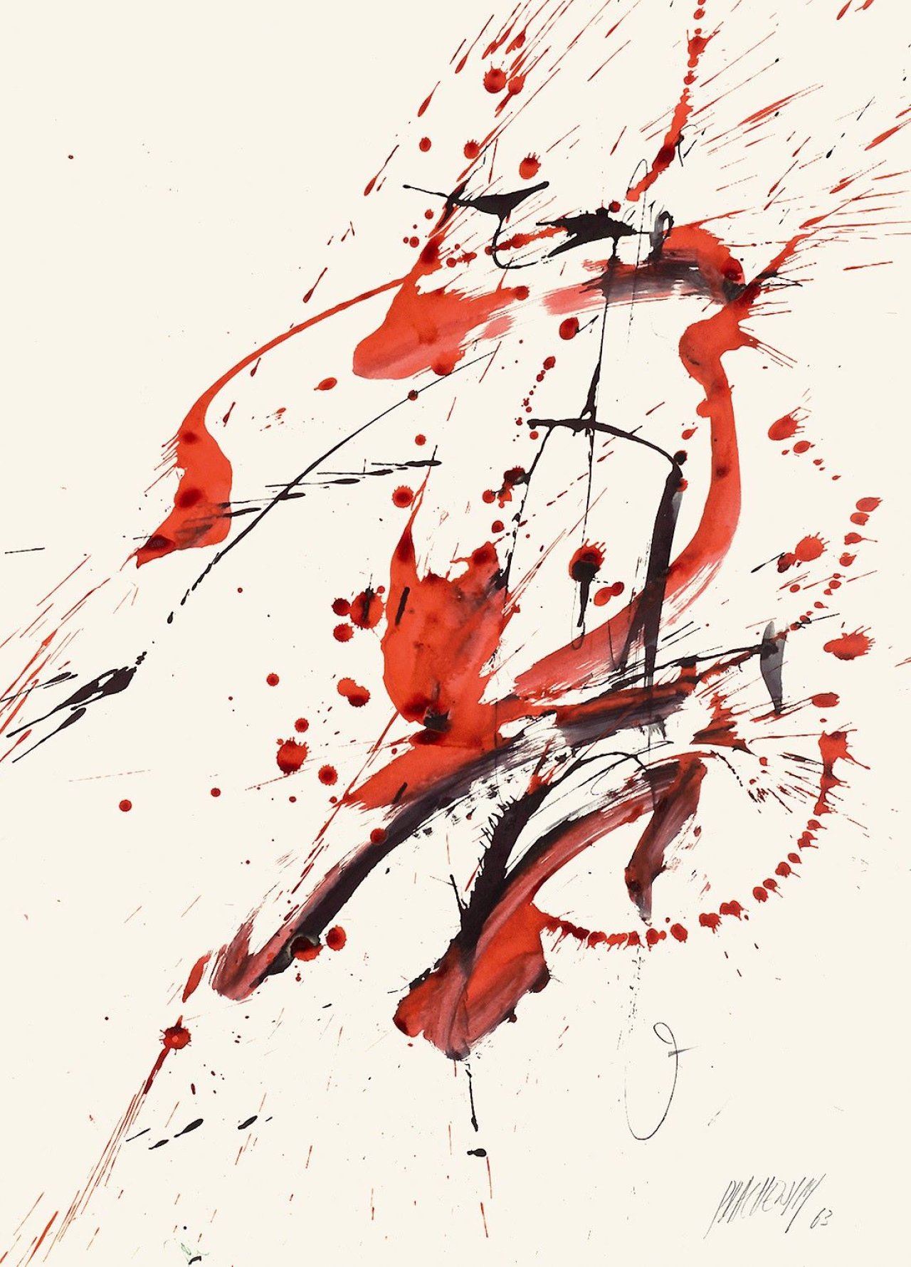 Auf diesem Bild ist das folgende Kunstwerk zu sehen: Markus Prachensky. Ohne Titel. 1963.