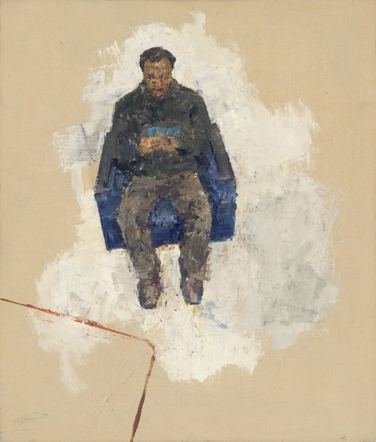 Auf diesem Bild ist das folgende Kunstwerk zu sehen: Steven Black. Sitzender. 2003.