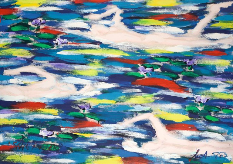 Auf diesem Bild ist das folgende Kunstwerk zu sehen:  Salomé. „Schwimmer“. 2007.