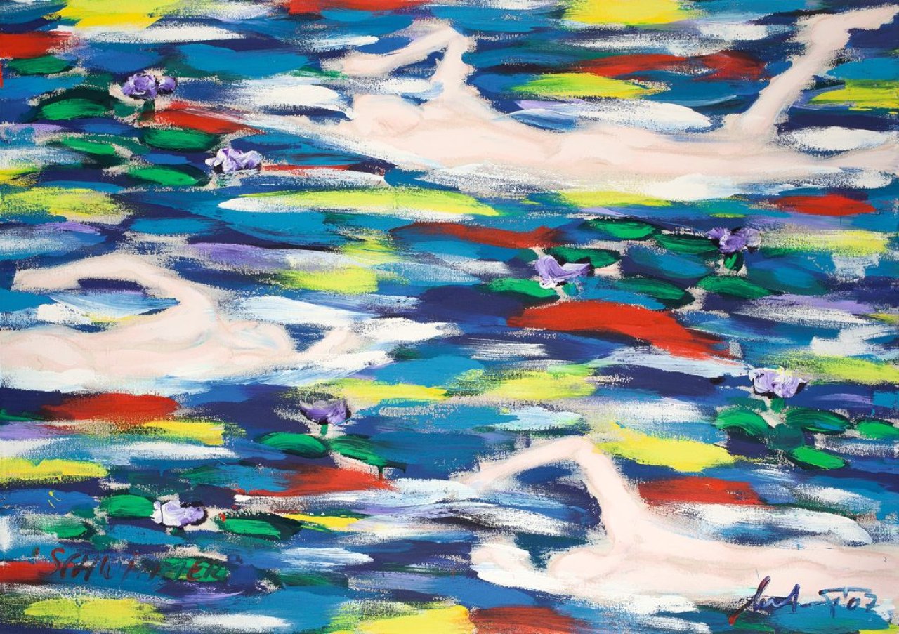 This picture shows the following artwork:  Salomé. „Schwimmer“. 2007.