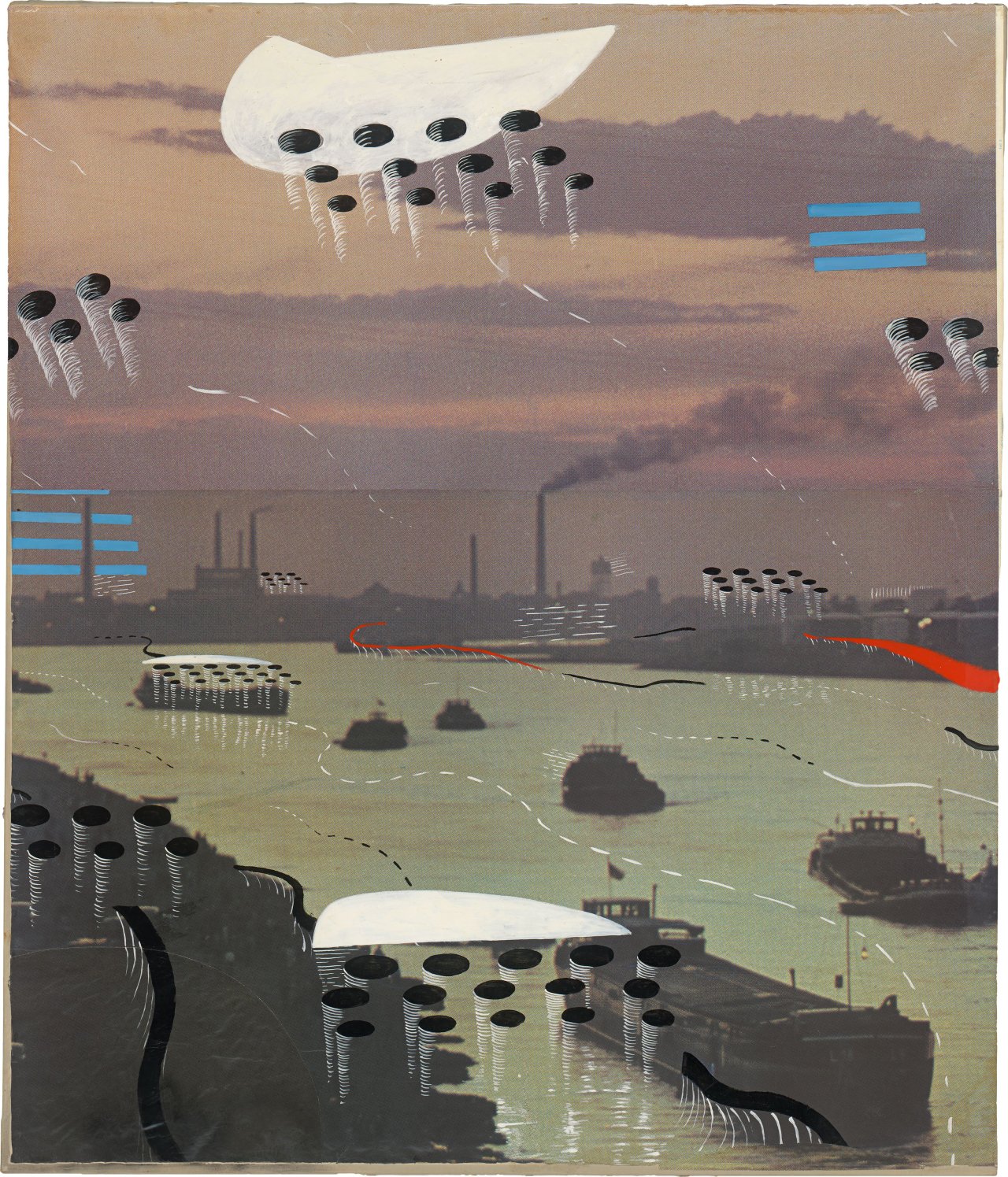 Auf diesem Bild ist das folgende Kunstwerk zu sehen: Peter Brüning. „Superrheinland“. 1969.