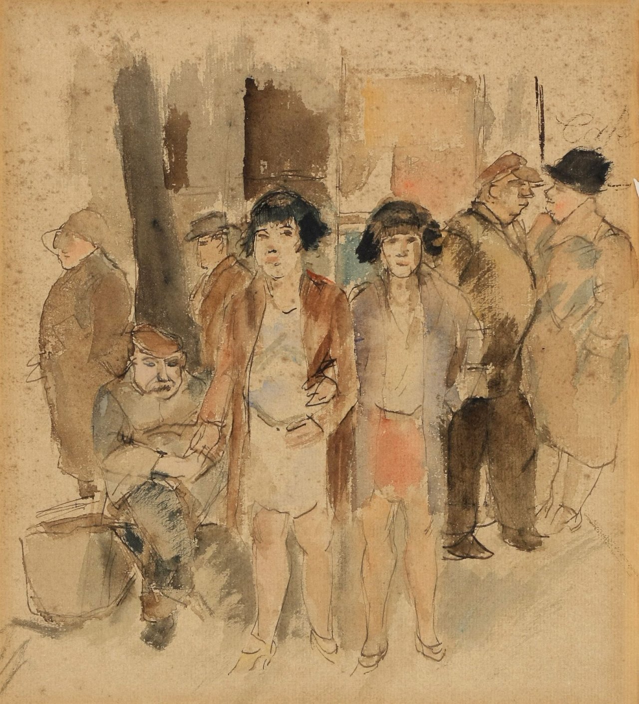 Auf diesem Bild ist das folgende Kunstwerk zu sehen: Georg Tappert. Berliner Straßenszene.
