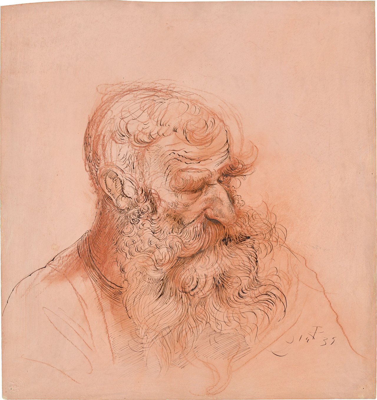 Auf diesem Bild ist das folgende Kunstwerk zu sehen: Otto Dix. „Bärtiger Bauer III“. 1939.