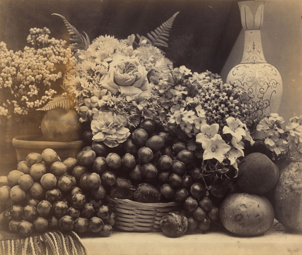Auf diesem Bild ist das folgende Kunstwerk zu sehen: Roger Fenton. Flowers and Fruit. 1860.