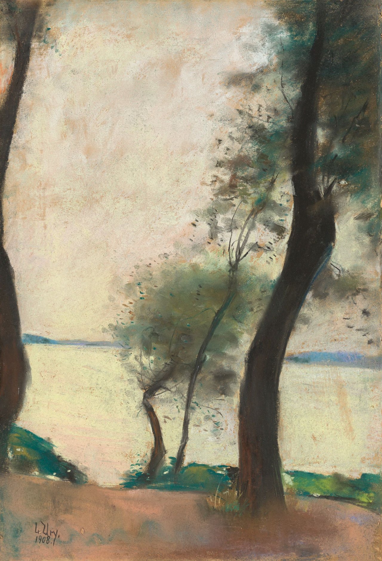 This picture shows the following artwork: Lesser Ury. ”Holsteinische Schweiz”. 1908.